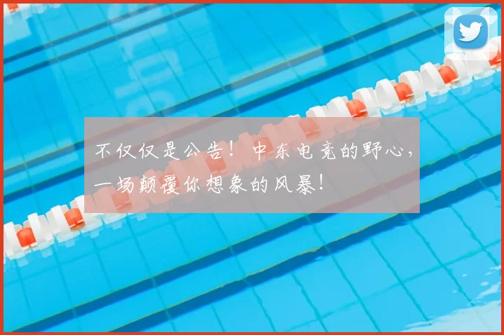 不仅仅是公告！中东电竞的野心，一场颠覆你想象的风暴！